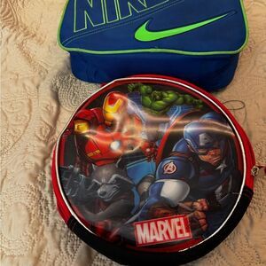 Marvel Red and Blue Character Bag & Nike blue bag